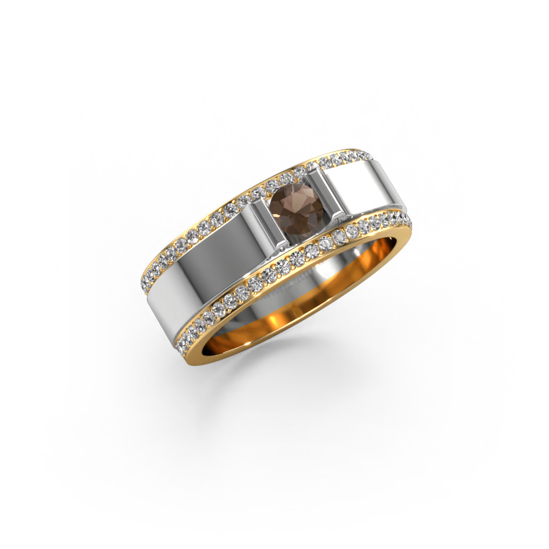 Bild von Herren ring Danillo 585 Weißgold Rauchquarz 4.2 mm