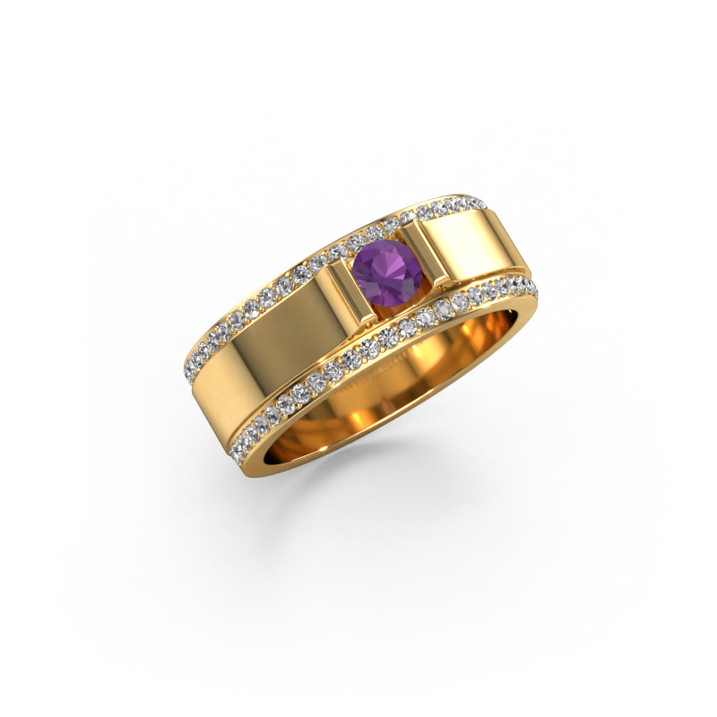 Image of Men's ring Danillo 585 gold Amethyst 4.2 mm