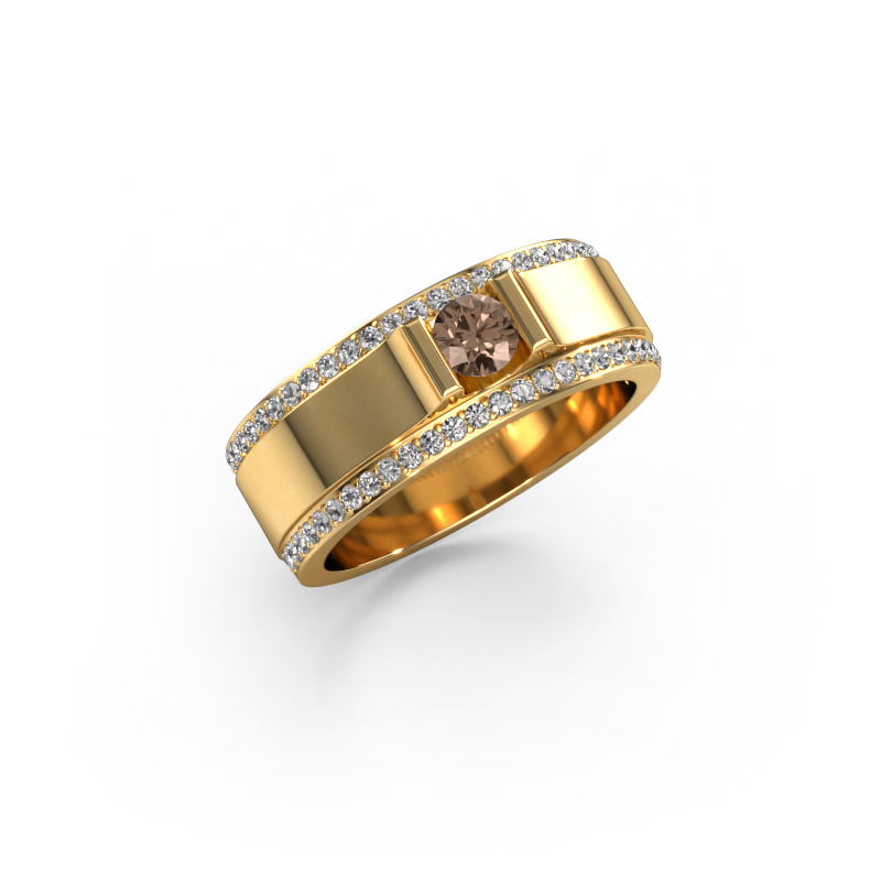 Image of Men's ring Danillo 585 gold Brown diamond 0.705 crt