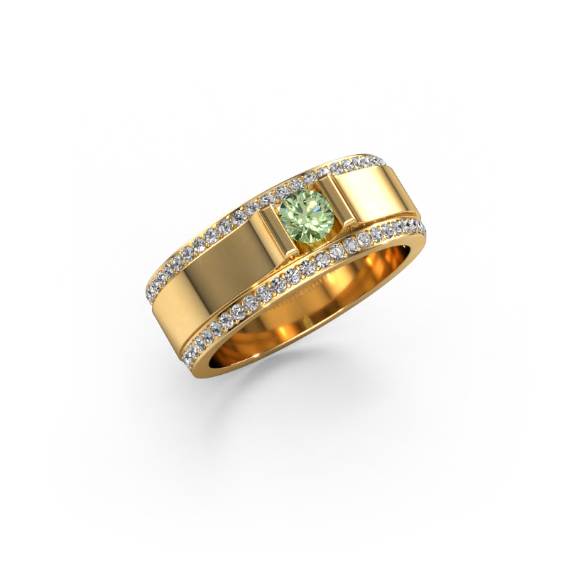 Bild von Herren ring Danillo 585 Gold Grüner Labor-Diamant 4.2 mm