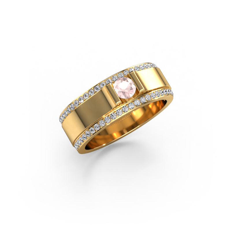 Image of Men's ring Danillo 585 gold Morganite champagne 4.2 mm