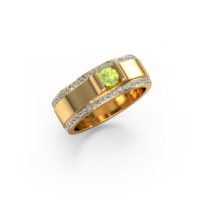 Image of Men's ring Danillo 585 gold Peridot 4.2 mm