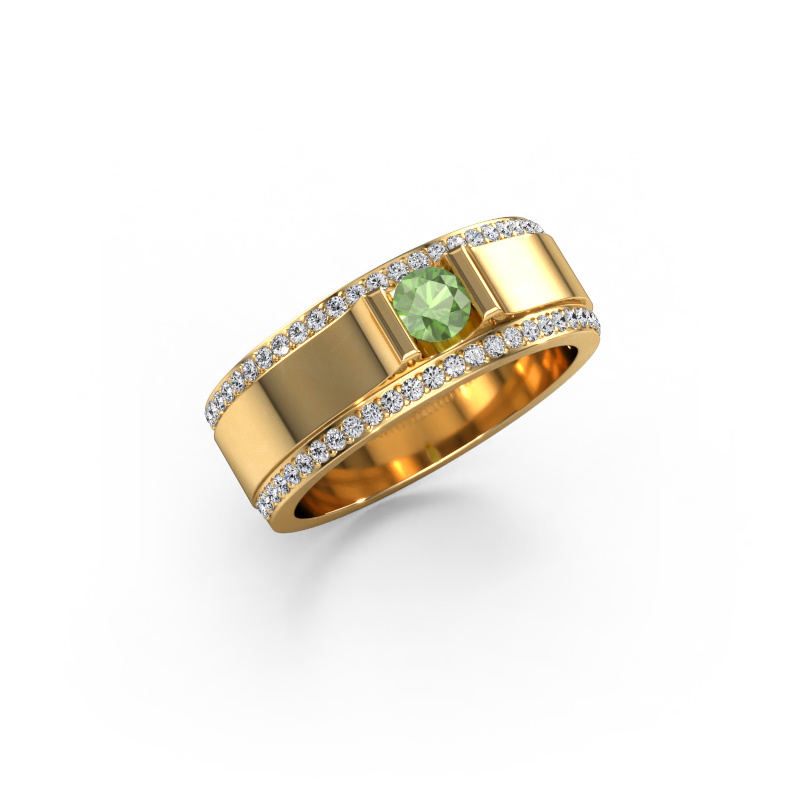 Bild von Herren ring Danillo 585 Gold Turmalin grün 4.2 mm