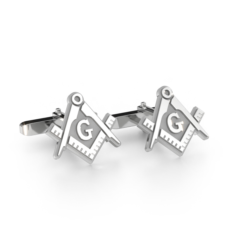 Image of Cufflinks Danilo 585 white gold