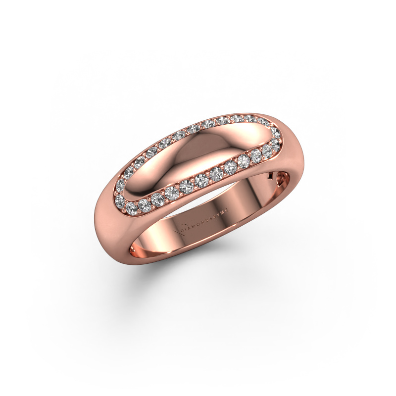 Image of Wedding ring Danique 585 rose gold ±0.24x0.12in Zirconia