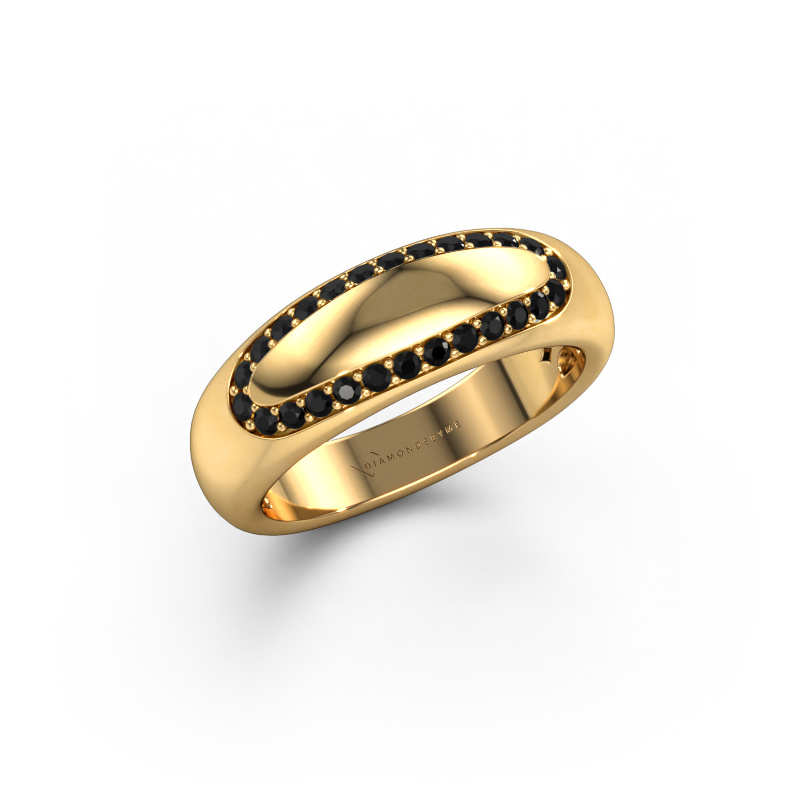 Bild von Ehering Danique 585 Gold ±6x3 mm Schwarz Diamant