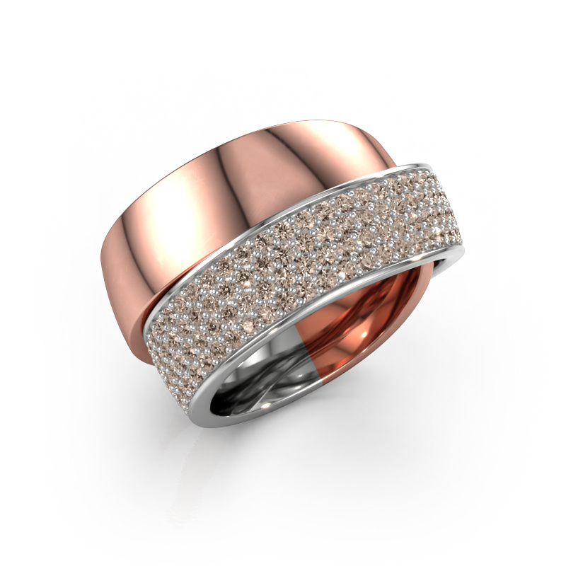 Image of Ring Danna 585 rose gold Brown diamond 1.425 crt