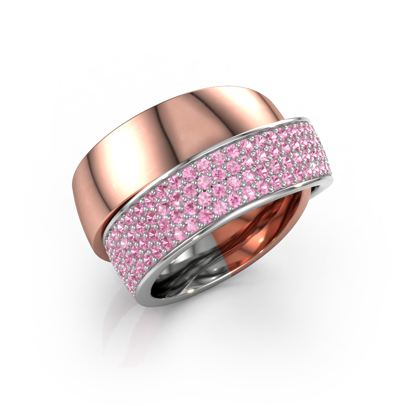 Bild von Ring Danna 585 Roségold Pink Saphir 1.3 mm