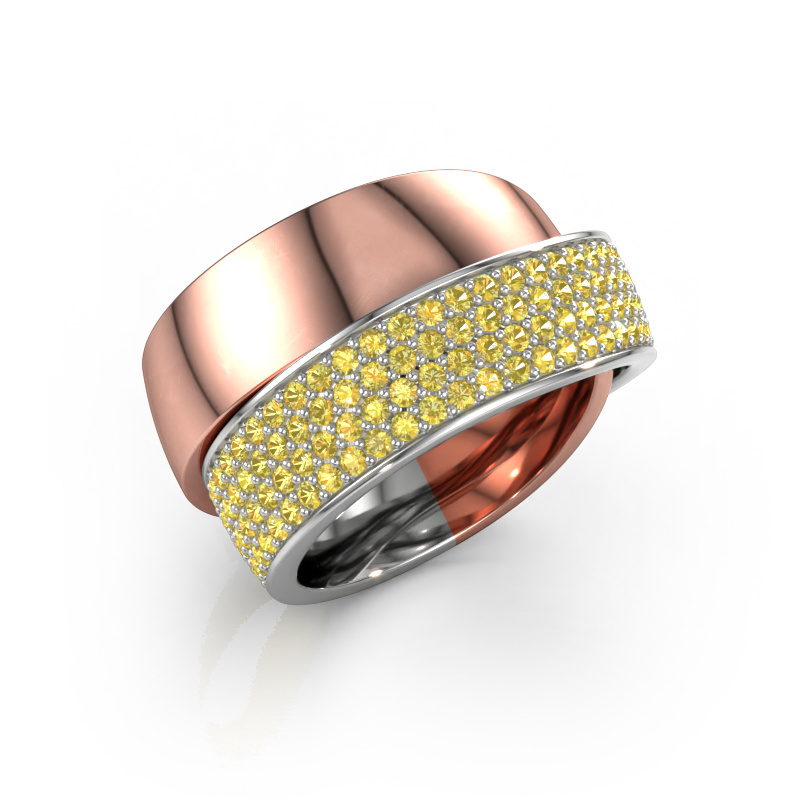 Bild von Ring Danna 585 Roségold Gelb Saphir 1.3 mm