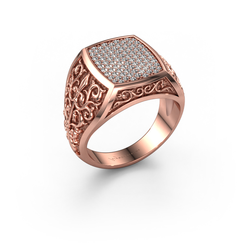 Image of Men's ring Danny 585 rose gold Lab grown diamond 0.60 crt