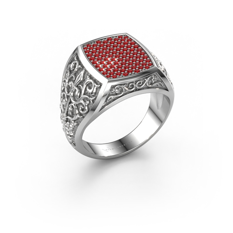 Image of Men's ring Danny 950 platinum Ruby 0.9 mm
