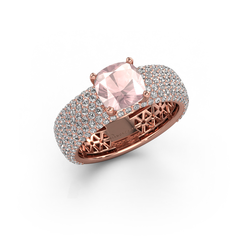 Image of Engagement ring Darcy 585 rose gold Morganite champagne 7 mm