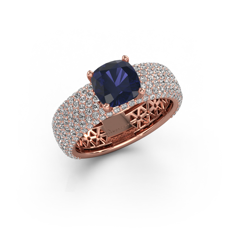 Image of Engagement ring Darcy 585 rose gold Sapphire 7 mm