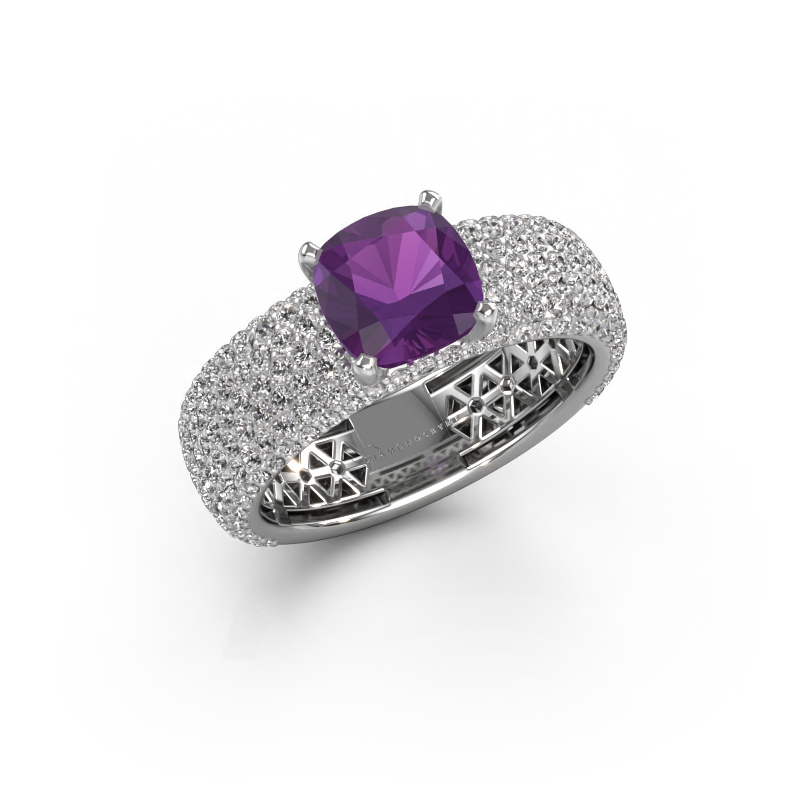 Bild von Verlobungsring Darcy 950 Platin Amethyst 7 mm