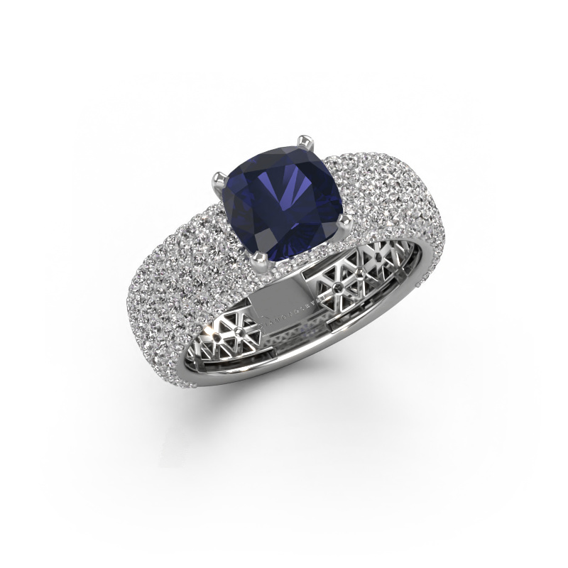 Bild von Verlobungsring Darcy 950 Platin Saphir 7 mm