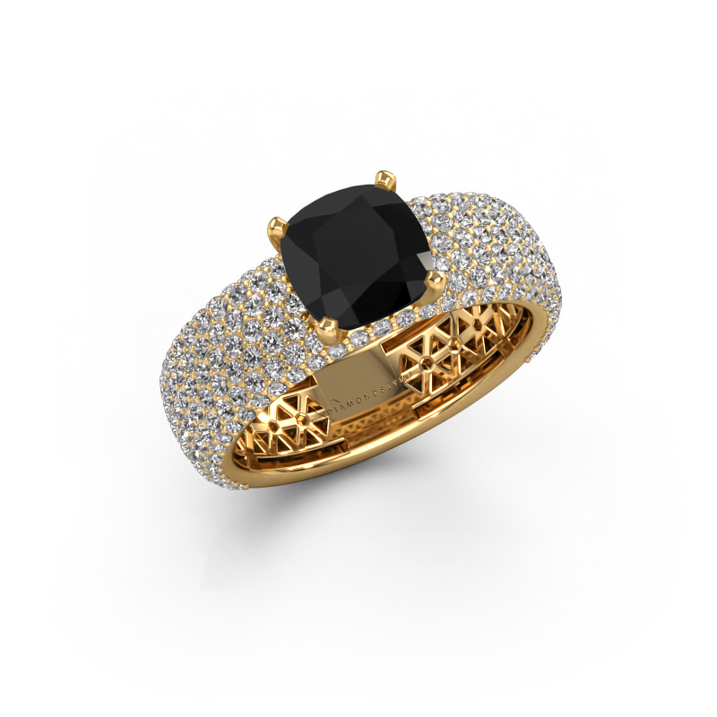 Image de Bague de fiançailles Darcy 585 or jaune Diamant noir 3.77 crt