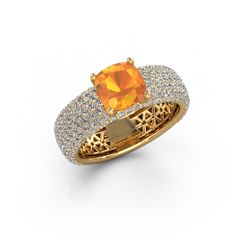 Image of Engagement ring Darcy 585 gold Citrin 7 mm