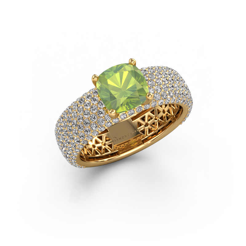 Image of Engagement ring Darcy 585 gold Peridot 7 mm