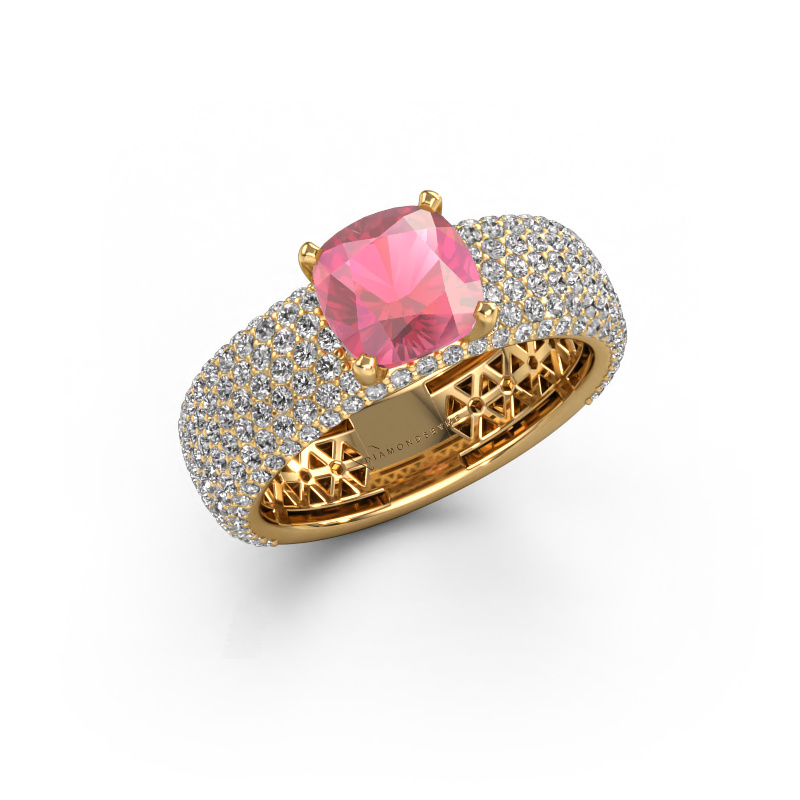 Bild von Verlobungsring Darcy 585 Gold Turmalin rosa 7 mm