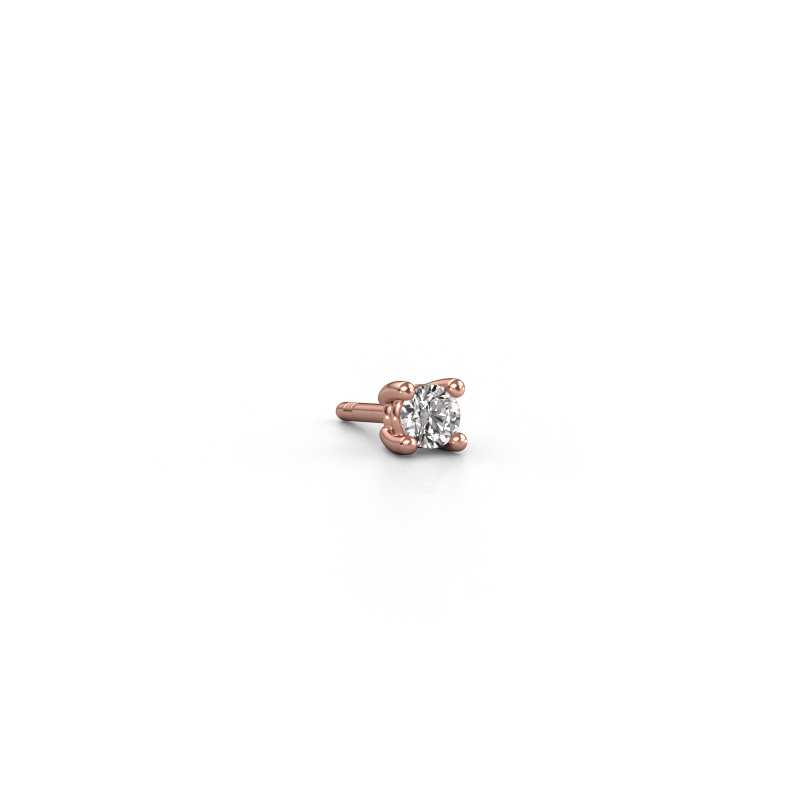 Bild von Männer Ohrstecker Dave RND 585 Roségold Diamant 0.08 crt