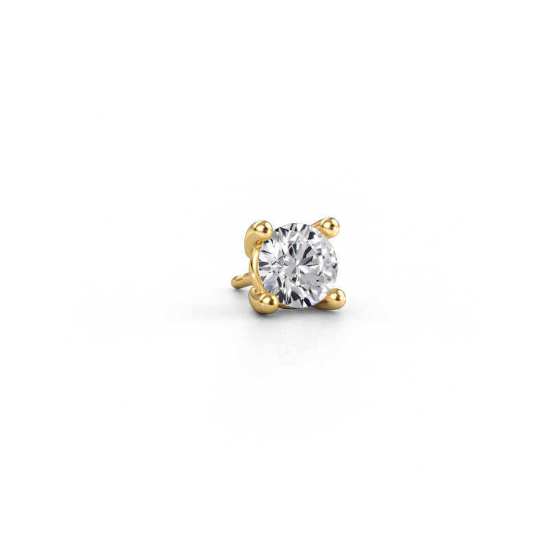 Bild av örhänge för män Dave RND 585 gult guld Diamant 0.70 crt