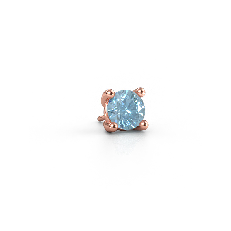 Bild av örhänge för män Dave RND 585 roséguld Blå labbodlad diamant 6.5 mm