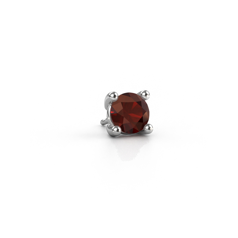 Image of Men's earring Dave RND 950 platinum Garnet 6.5 mm