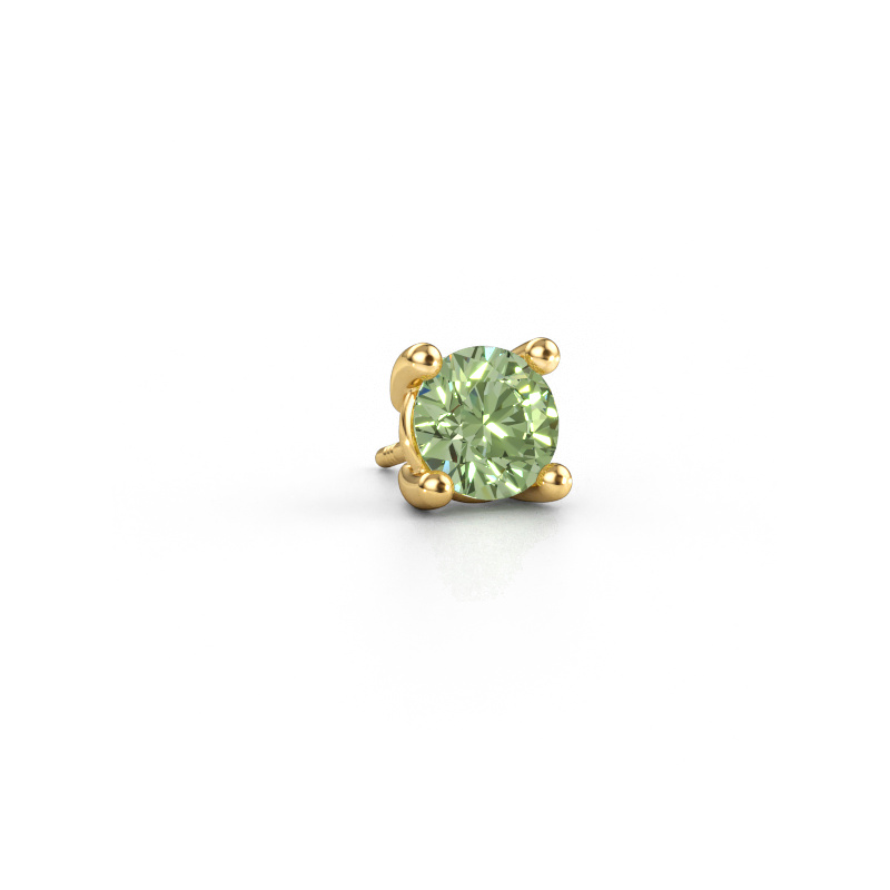 Immagine di Orecchino da uomo Dave RND 585 oro Diamante lab grown verde 6.5 mm
