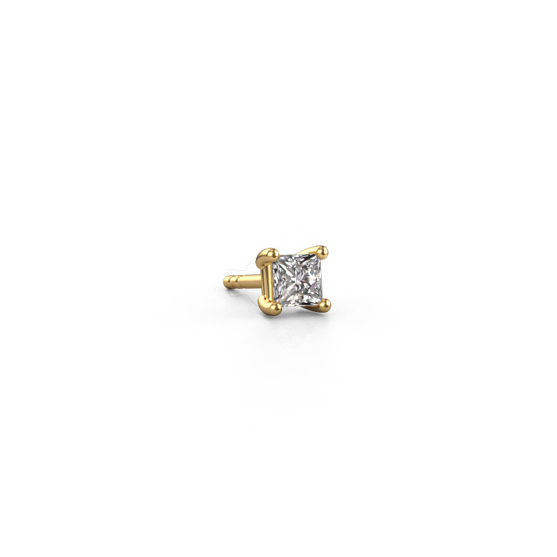 Image of Men's earring Dave SQR 585 gold Diamond 0.25 crt
