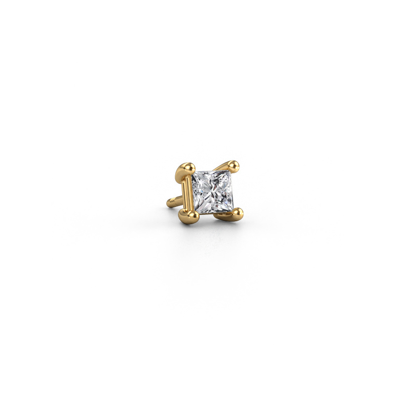Afbeelding van Heren oorbel Dave SQR 585 goud Diamant 0.40 crt