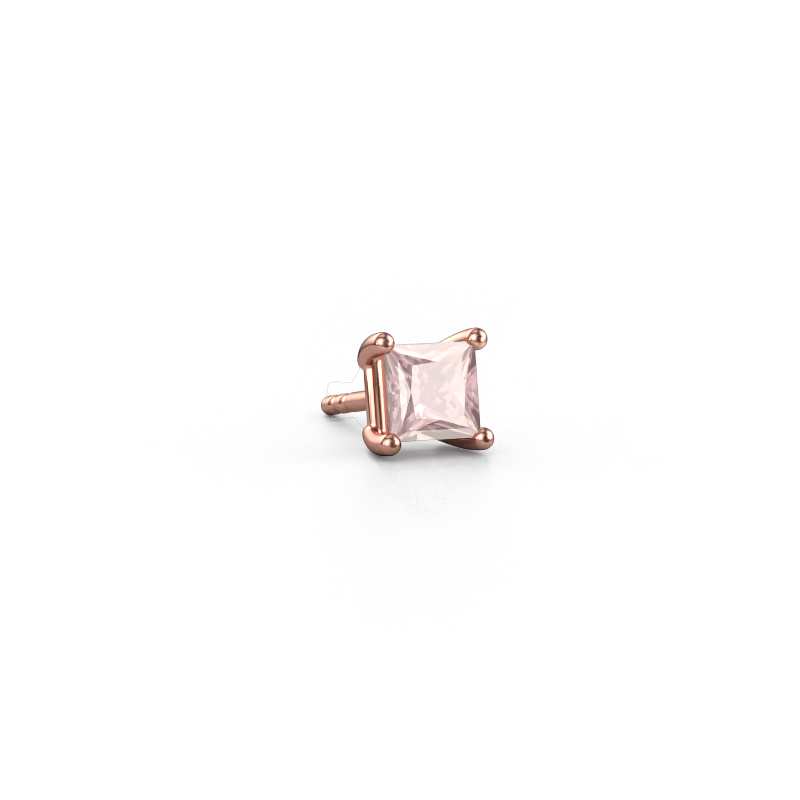 Bild von Männer Ohrstecker Dave SQR 585 Roségold Morganit Champagner 4.5 mm