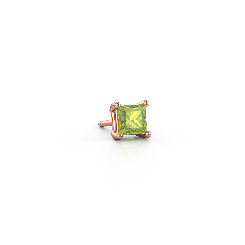 Immagine di Orecchino da uomo Dave SQR 585 oro rosa Peridoto 4.5 mm