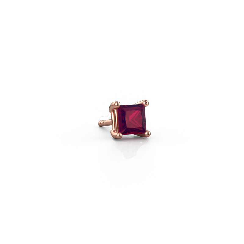 Bild von Männer Ohrstecker Dave SQR 585 Roségold Rhodolit 4.5 mm