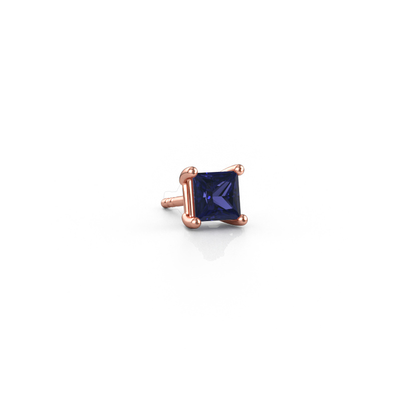 Immagine di Orecchino da uomo Dave SQR 585 oro rosa Zaffiro 4.5 mm