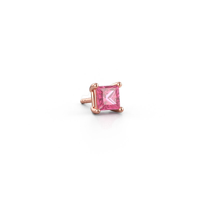 Bild av örhänge för män Dave SQR 585 roséguld Rosa safir 4.5 mm