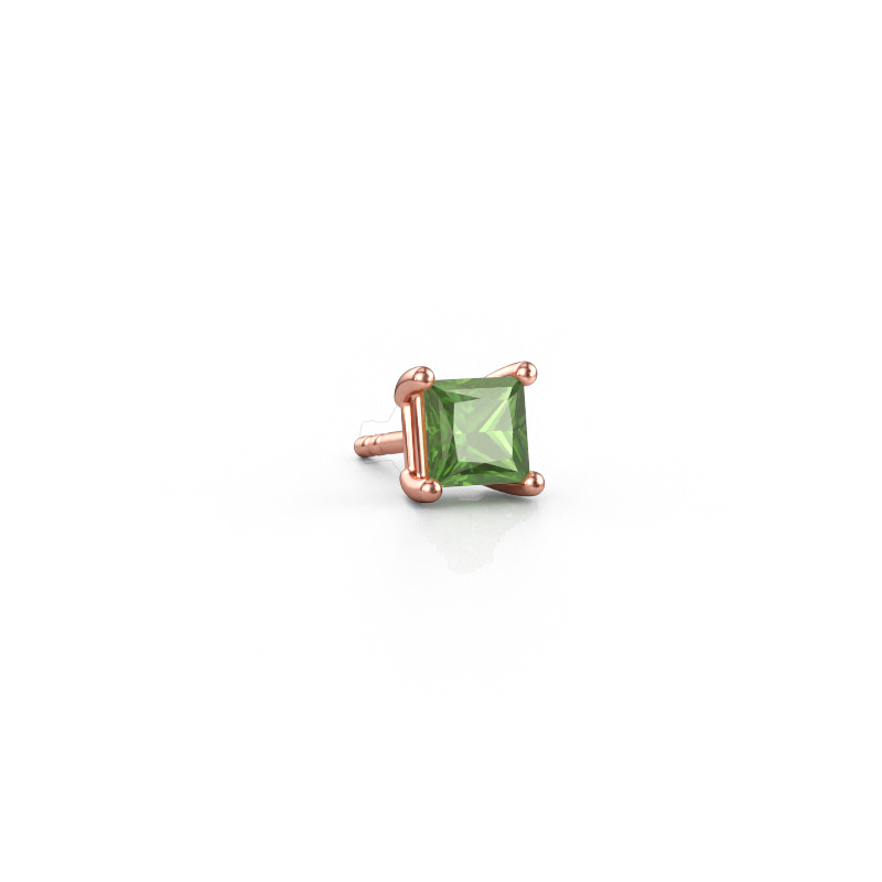Bild av örhänge för män Dave SQR 585 roséguld Grön turmalin 4.5 mm