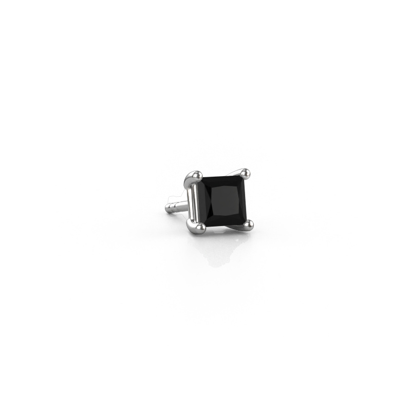 Bild von Männer Ohrstecker Dave SQR 585 Weißgold Schwarz Diamant 0.60 crt
