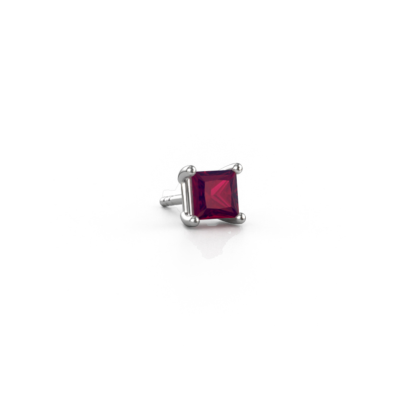 Afbeelding van Heren oorbel Dave SQR 950 platina Rhodoliet 4.5 mm