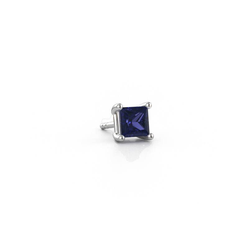 Bild av örhänge för män Dave SQR 950 platina Safir 4.5 mm