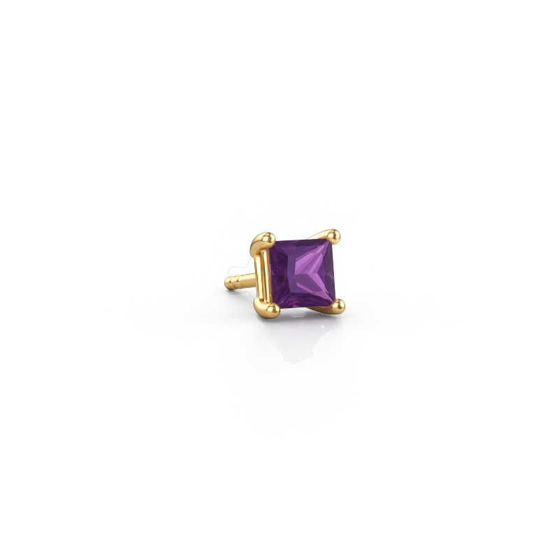 Immagine di Orecchino da uomo Dave SQR 585 oro Ametista 4.5 mm