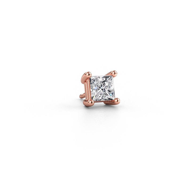 Immagine di Orecchino da uomo Dave SQR 585 oro rosa Diamante 0.80 crt