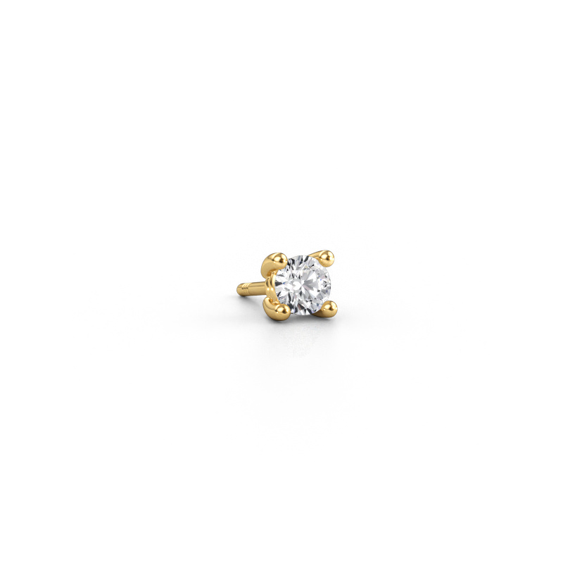 Bild av örhänge för män Dave RND 585 gult guld Labbodlad diamant 0.25 crt