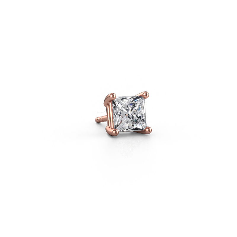 Bild von Männer Ohrstecker Dave SQR 585 Roségold Diamant 1.00 crt