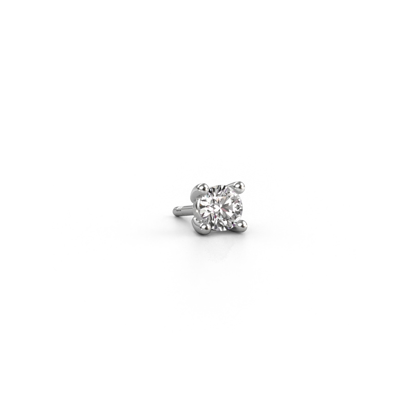 Image of Men's earring Dave RND 585 white gold Diamond 0.30 crt