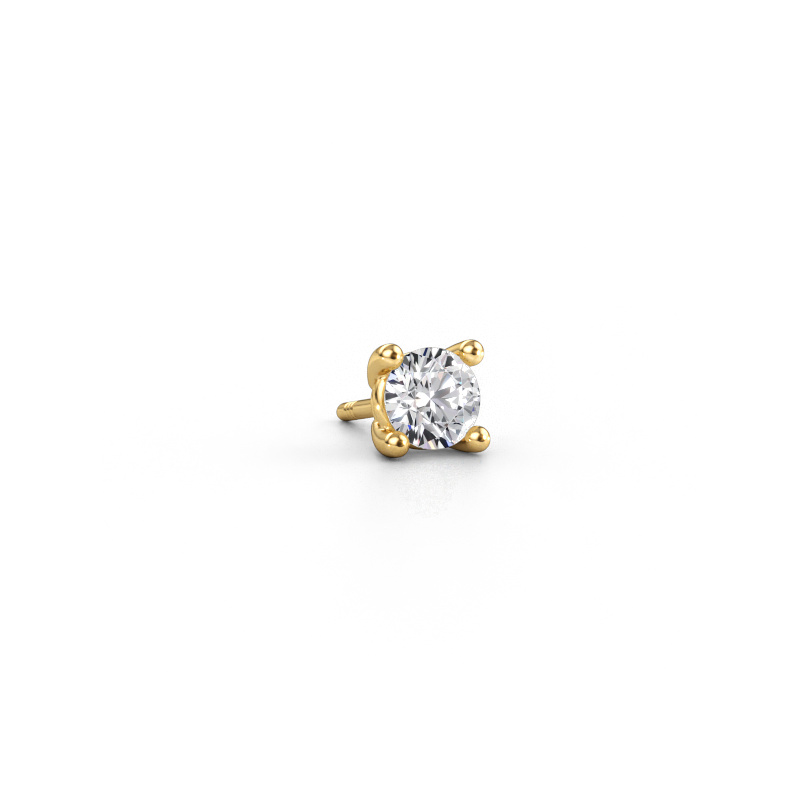 Bild av örhänge för män Dave RND 585 gult guld Diamant 0.50 crt