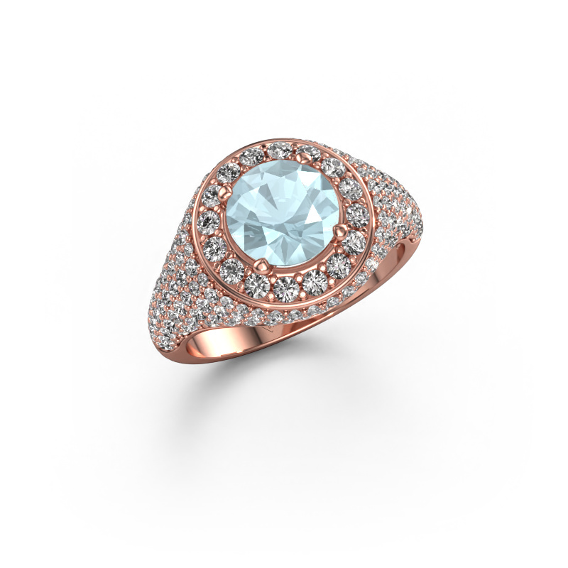 Image of Ring Dayle 585 rose gold Aquamarine 7 mm