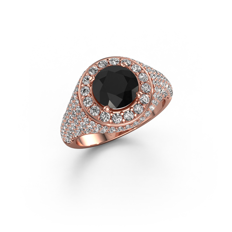 Bild von Ring Dayle 585 Roségold Schwarz Diamant 2.963 crt