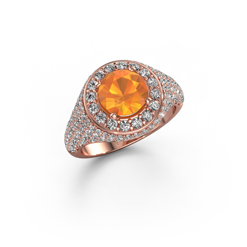 Bild von Ring Dayle 585 Roségold Citrin 7 mm
