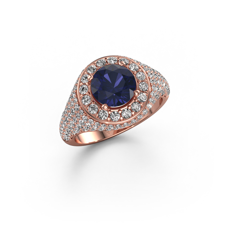 Image of Ring Dayle 585 rose gold Sapphire 7 mm