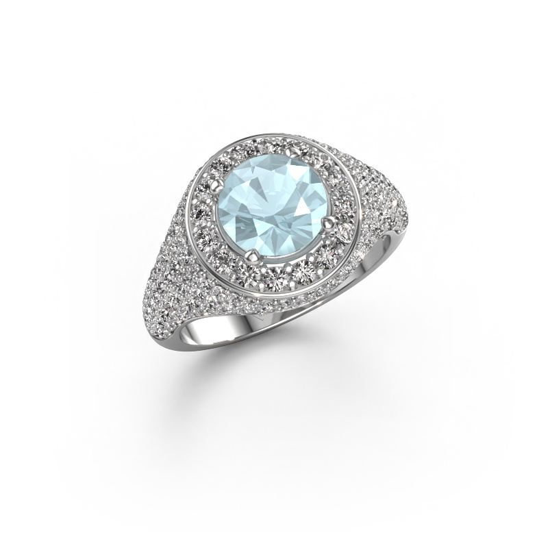 Image of Ring Dayle 950 platinum Aquamarine 7 mm